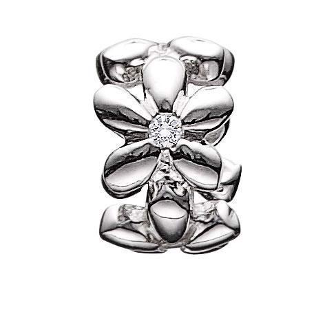 Billede af STORY sølv charms - Blomsterled med zirkonia